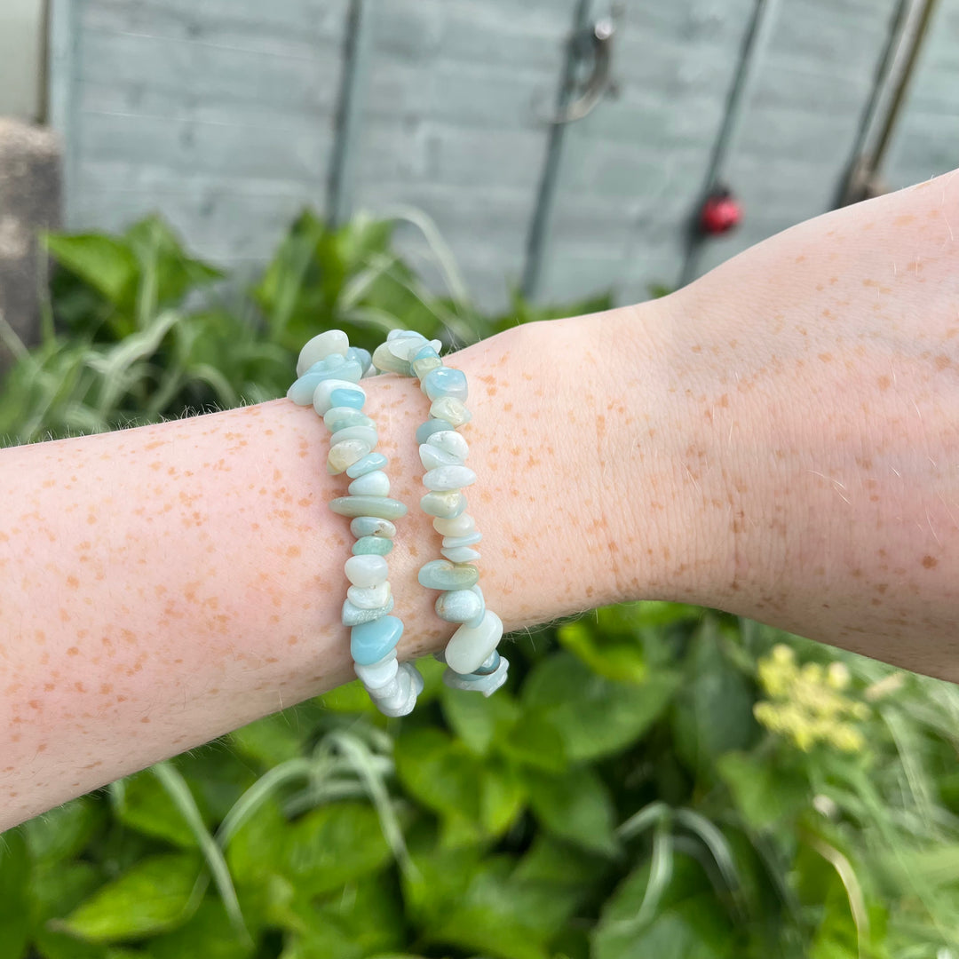 Amazonite Crystal Chip Bracelet