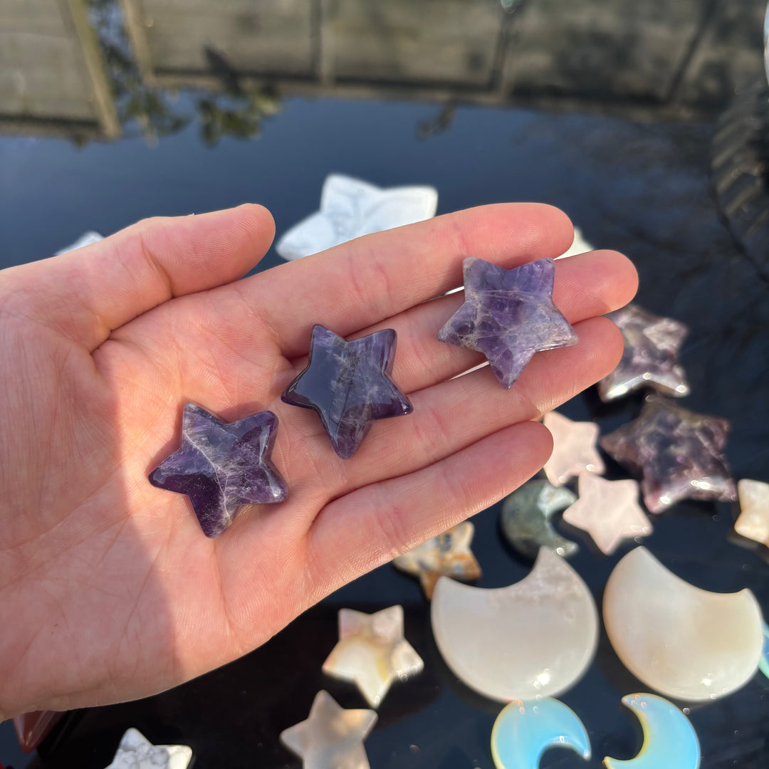 Amethyst Star Crystal Carving