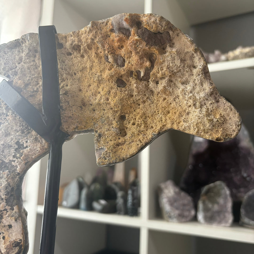 Sphalerite Dolphin Carving on Stand