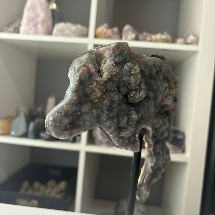 Sphalerite Dolphin Carving on Stand