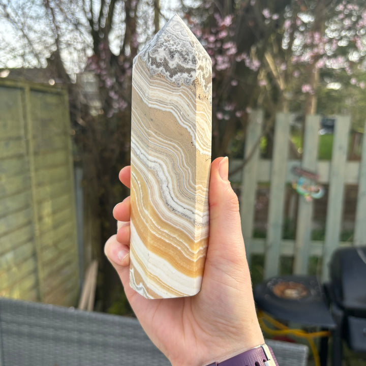 Yellow Banded Calcite Tower