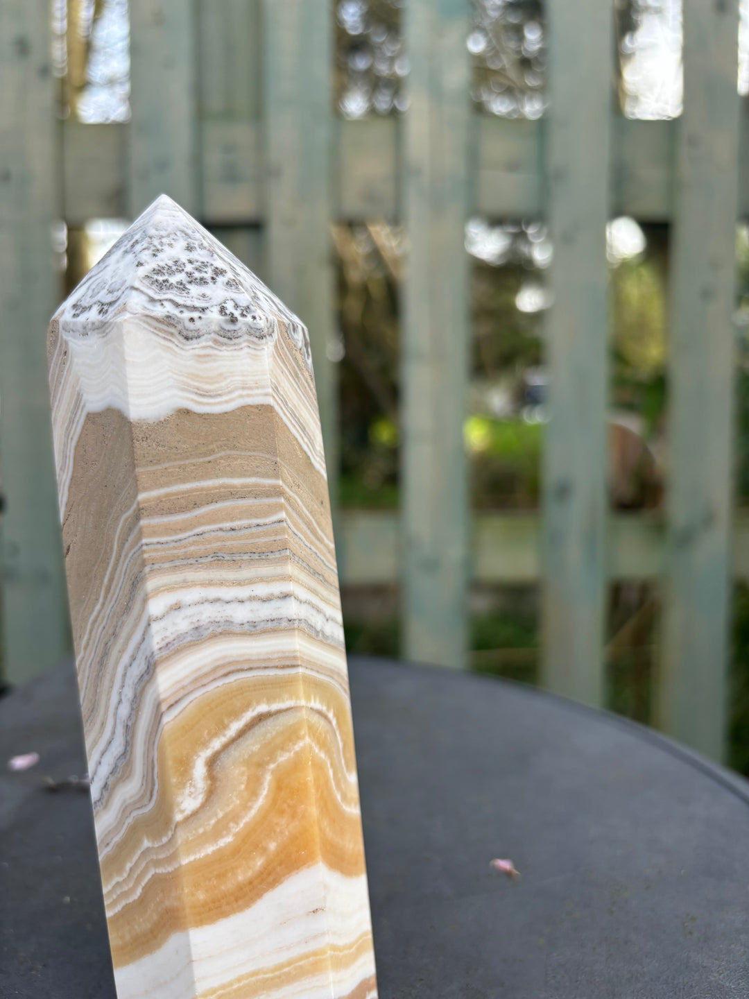 Yellow Banded Calcite Tower