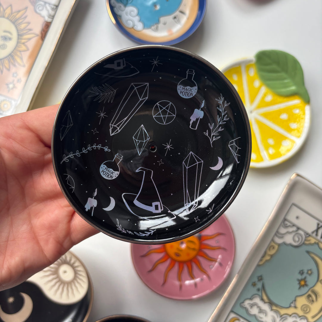 Crystal Witch Incense Stick Holder