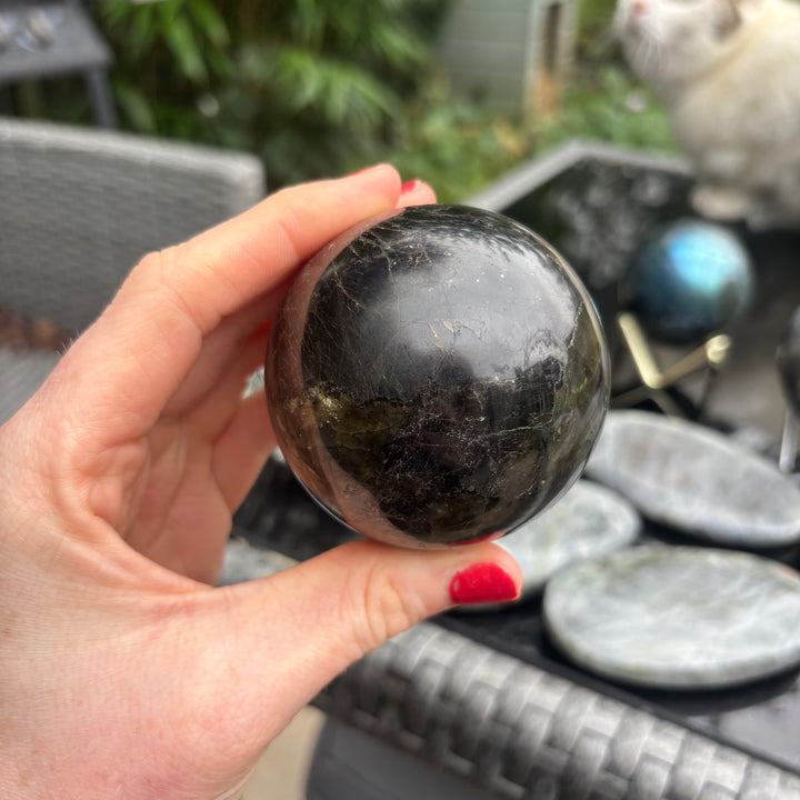 Labradorite Crystal Sphere – Flashy Polished Healing Stone