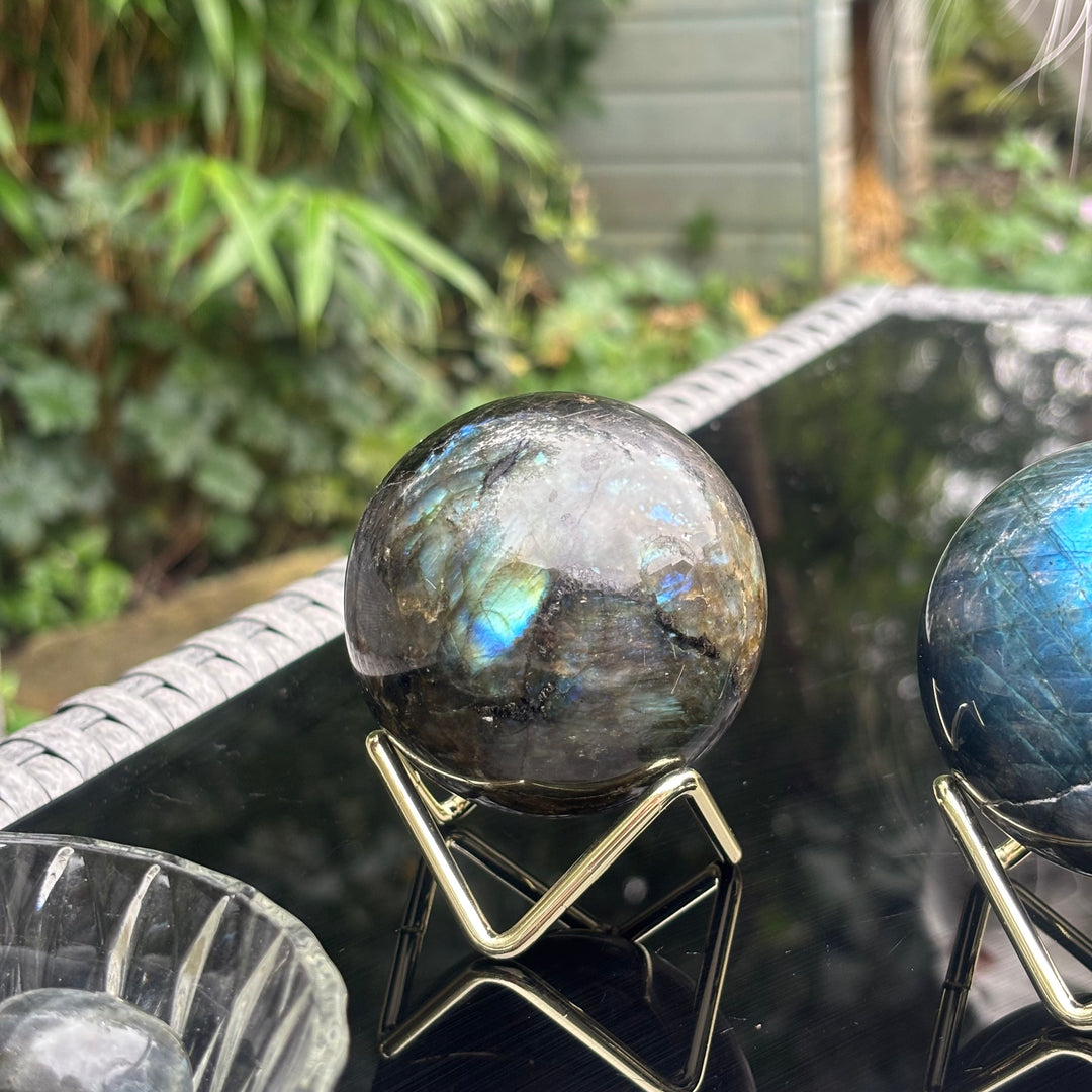 Labradorite Crystal Sphere – Flashy Polished Healing Stone