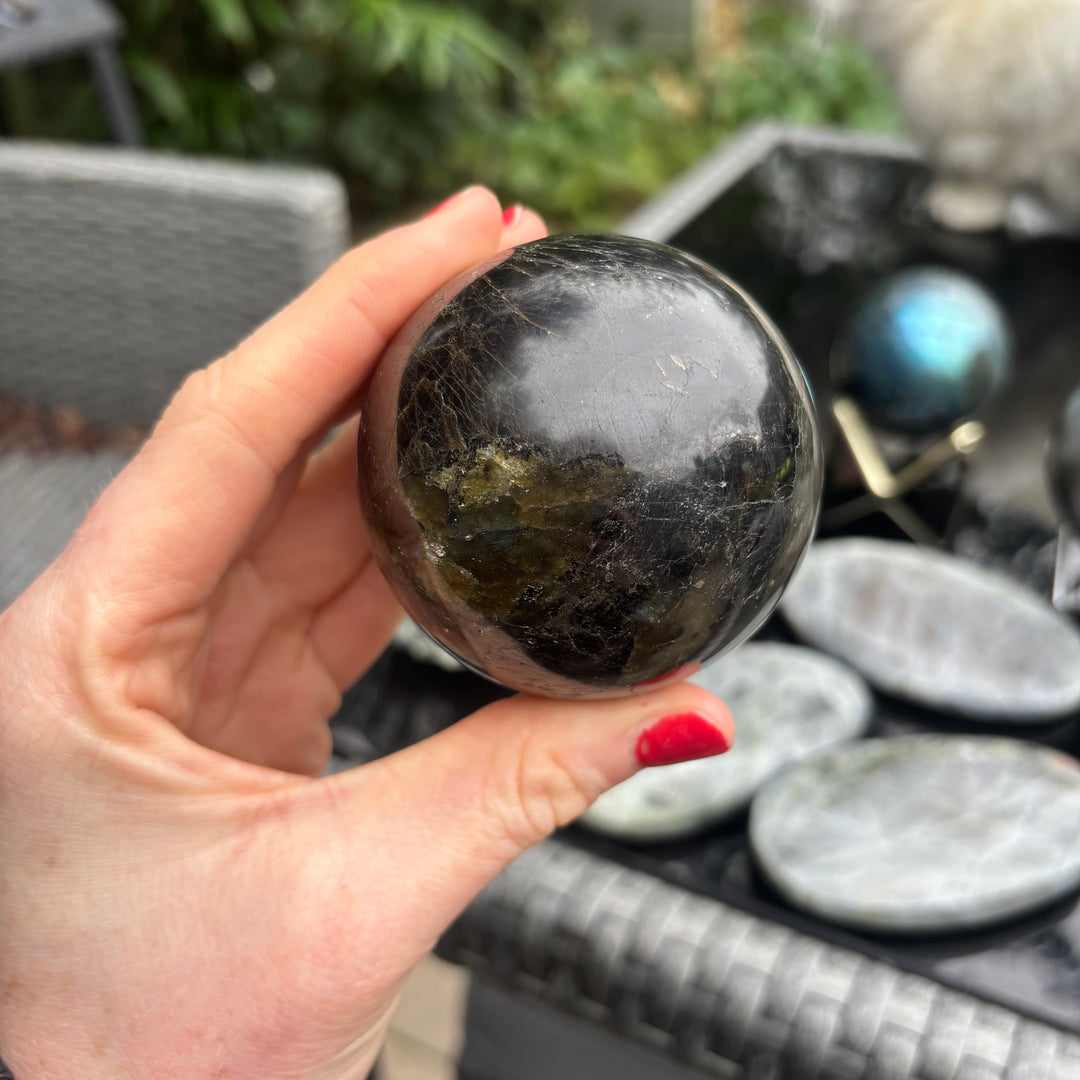 Labradorite Crystal Sphere – Flashy Polished Healing Stone