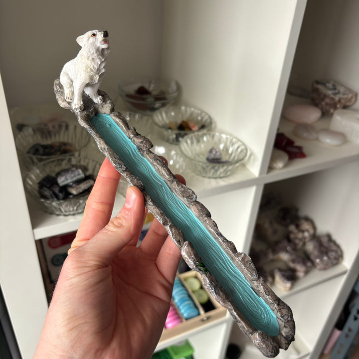 Wolf Incense Stick Burner