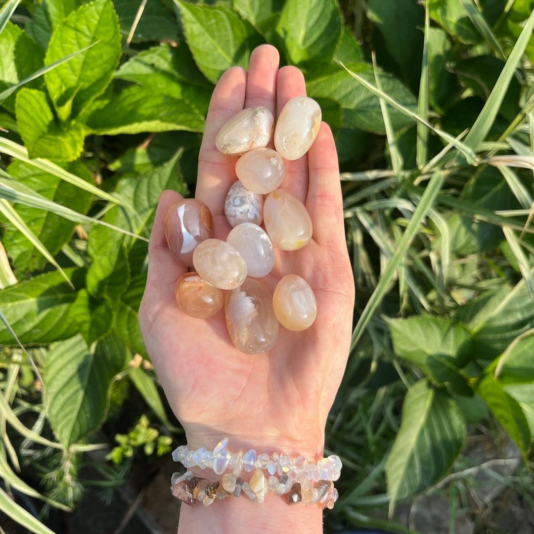 Flower Agate Tumbles - Transformation