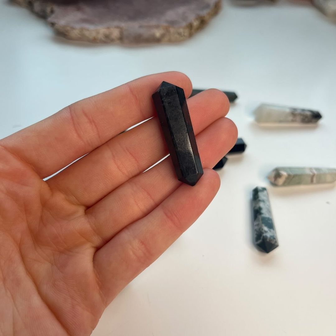 Mini Black Onyx Double-Terminated Point