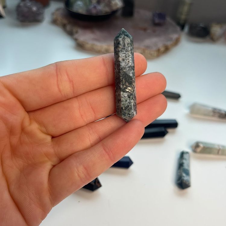 Mini Tree Agate Double-Terminated Point