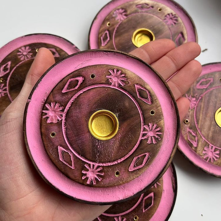 Pink Incense Stick & Cone Holder