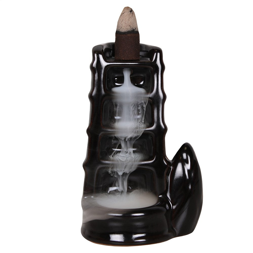 Split Bamboo Fountain Backflow Incense Cone Burner