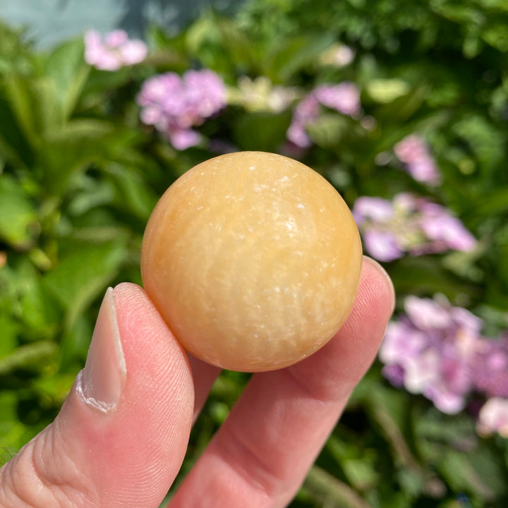 Orange Calcite Sphere – Creativity &amp; Joy
