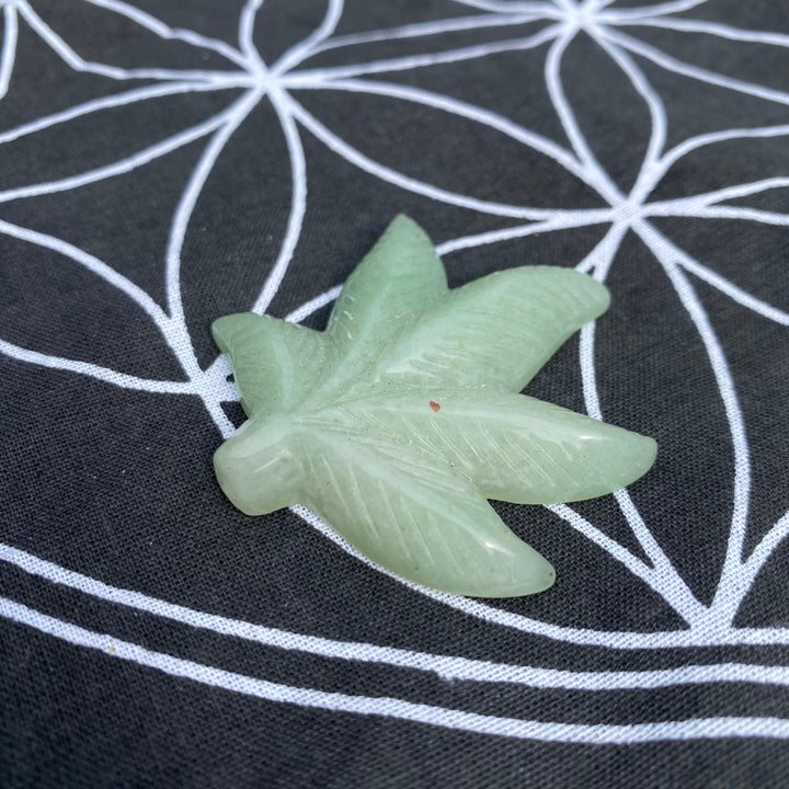 The Quirky Corner - Green Aventuine Carved Leaf – Growth &amp; Optimism