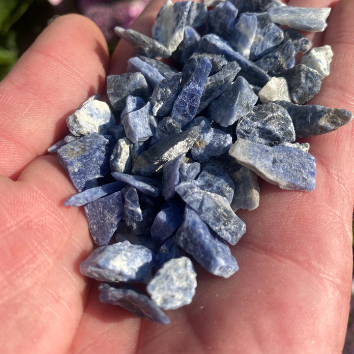 Raw Sodalite Crystal Chips – 20g Small Chips for Calm Focus &amp; Clear Communication