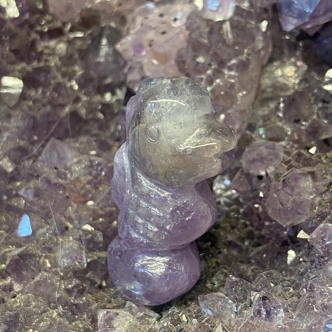 Amethyst Seahorse Carving — Dreamy Calm &amp; Gentle Ocean Energy