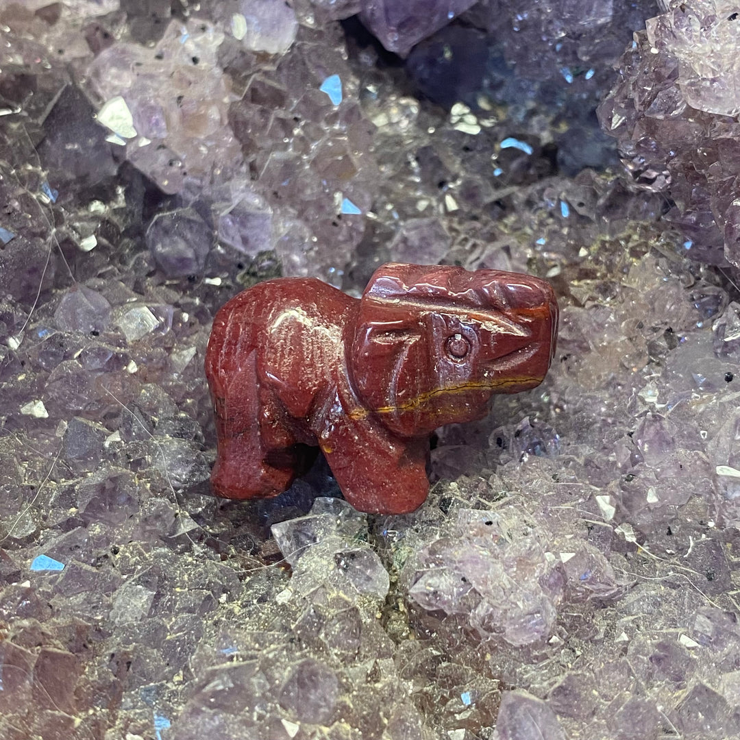 Mookaite Elephant Carving — Earthy Balance &amp; Gentle Grounded Energy