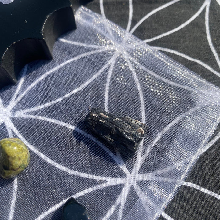 Black Bat &amp; Crystals Organza Gift Bag - Confidence &amp; Courage