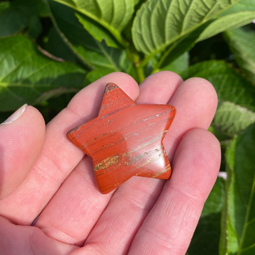 Red Jasper Star Crystal Carving – Grounding &amp; Stability
