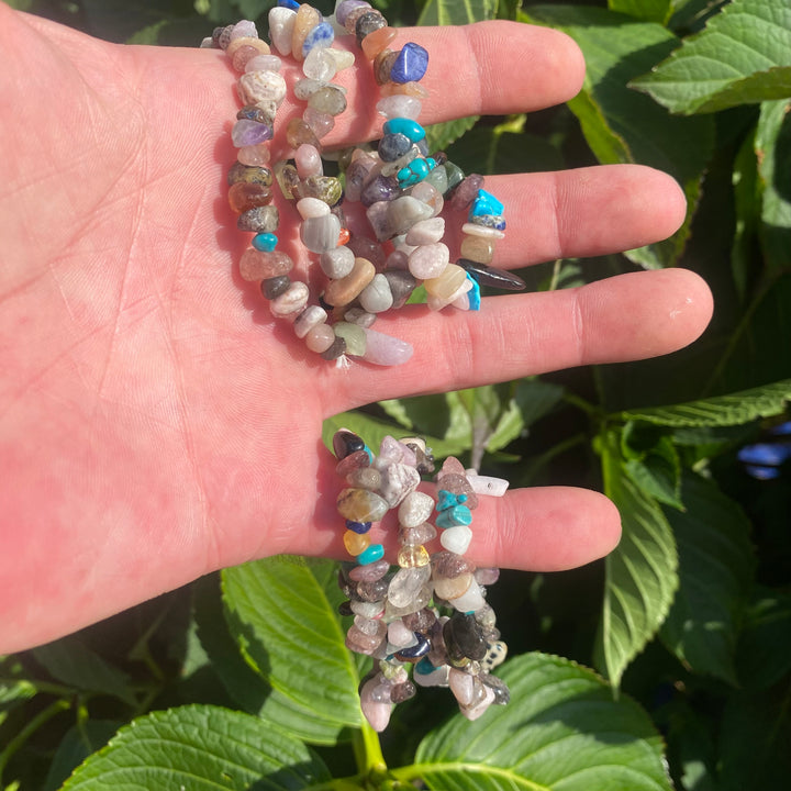 Mixed Crystal Chip Bracelet – Everyday Good Energy