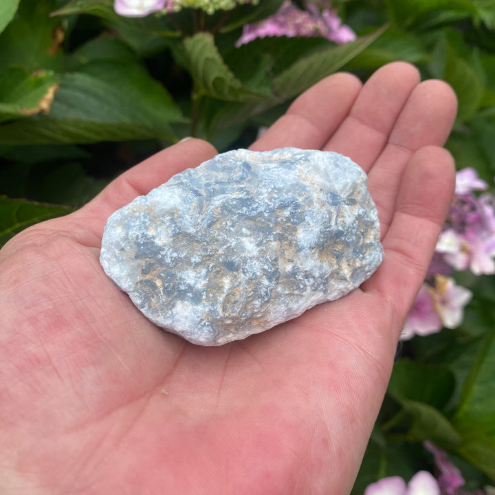 Raw Blue Calcite Crystal – Calm &amp; Gentle Clarity