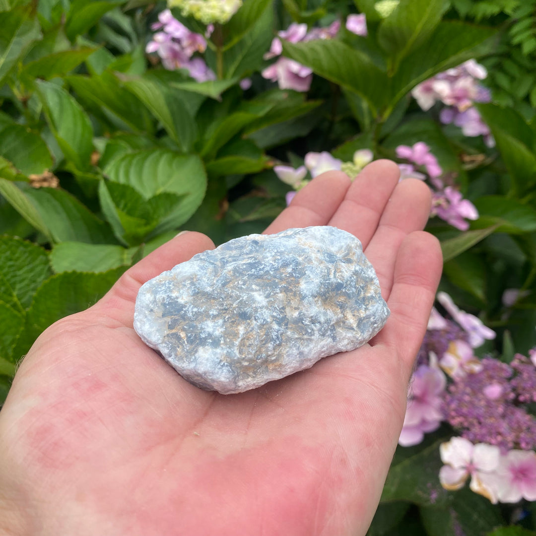 Raw Blue Calcite Crystal – Calm &amp; Gentle Clarity