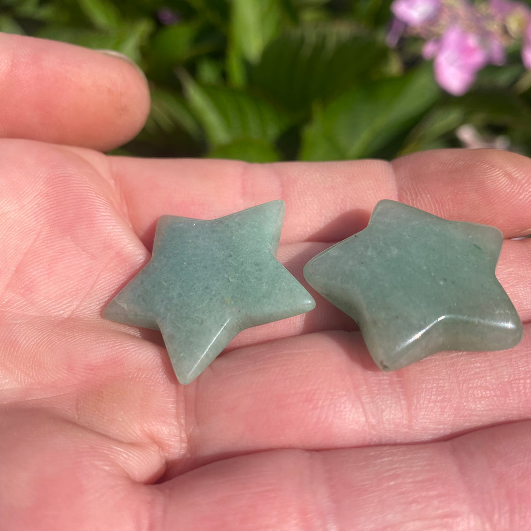 Green Aventurine Star Carving — Soft Luck &amp; Gentle Uplifting Energy