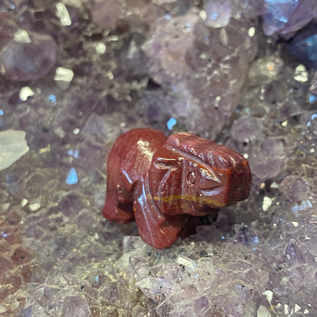 Mookaite Elephant Carving — Earthy Balance &amp; Gentle Grounded Energy