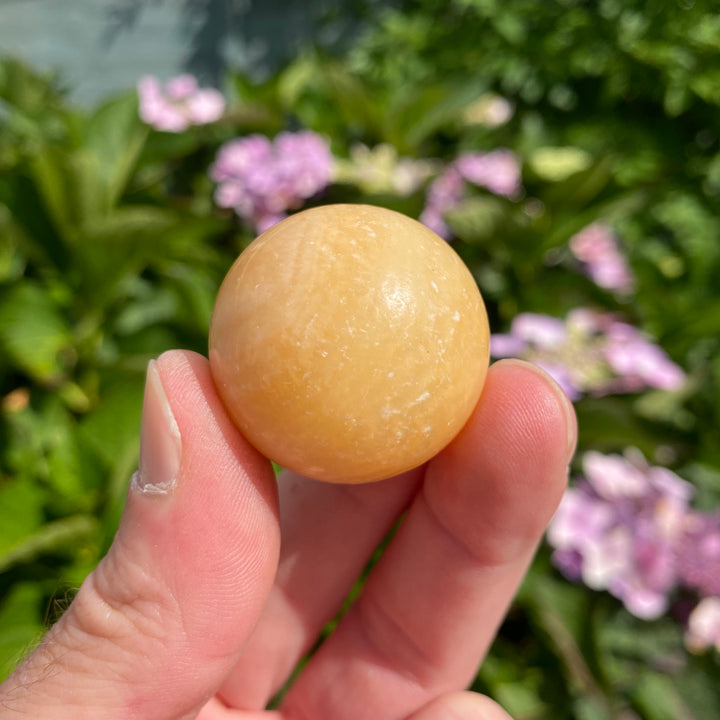 Orange Calcite Sphere – Creativity &amp; Joy