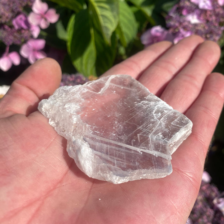 Small Satin Spar Crystal Slab – Cleansing Energy