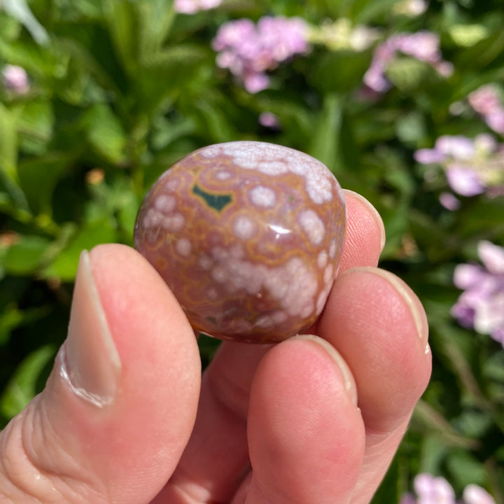 Ocean Jasper Tumble Stone – Joy &amp; Emotional Ease