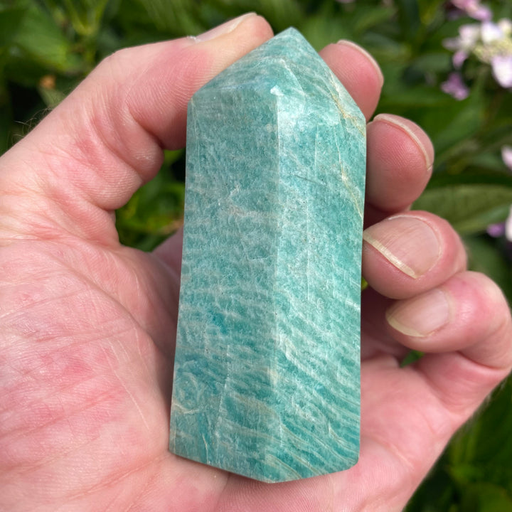 Green Amazonite Crystal Tower – Truth &amp; Calm Communication