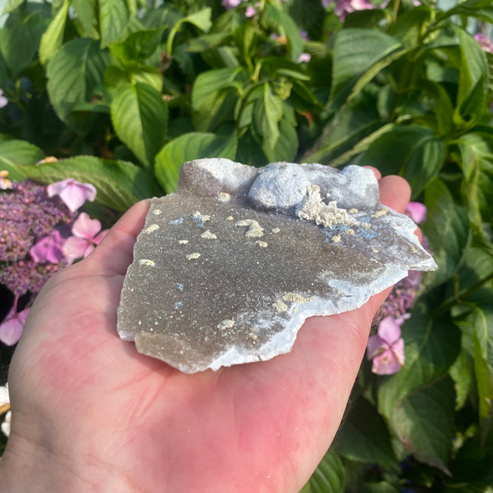Basalt Crystal Slab with Zeolites – Grounding &amp; Cleansing Energy