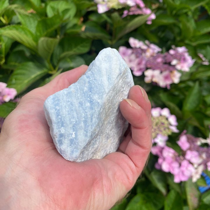 Raw Blue Calcite Crystal – Calm &amp; Gentle Clarity