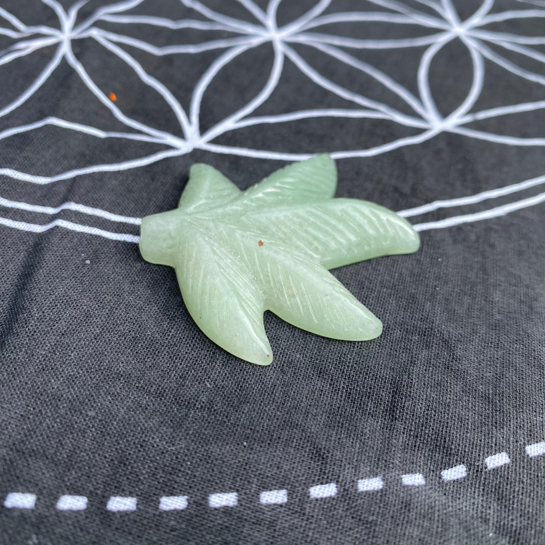 The Quirky Corner - Green Aventuine Carved Leaf – Growth &amp; Optimism