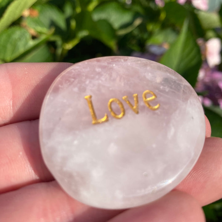 Rose Quartz "LOVE" Smoothstone – Love &amp; Self-Compassion