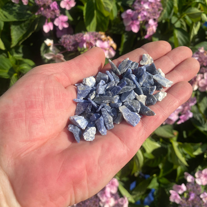 Raw Sodalite Crystal Chips – 20g Small Chips for Calm Focus &amp; Clear Communication