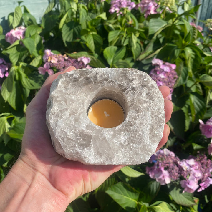 Smokey Quartz Crystal Tea Light Holder – Grounding &amp; Protective Energy