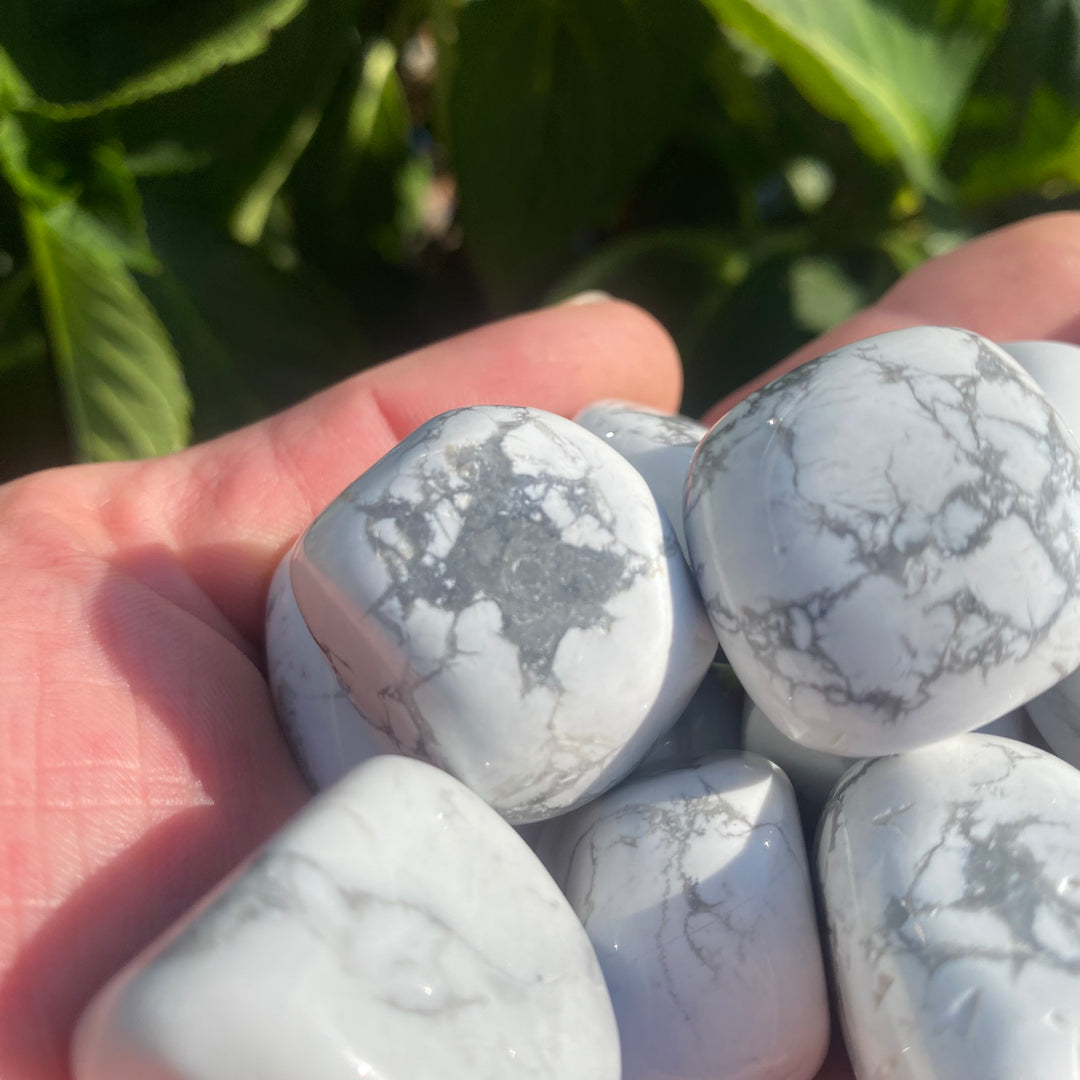 Howlite Crystal Jumbo Tumble Stones – Calm, Patience &amp; Peaceful Energy
