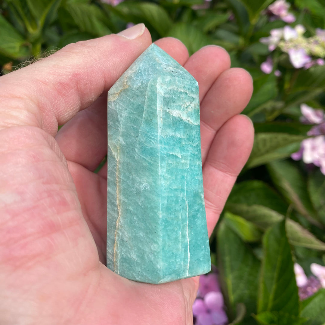 Green Amazonite Crystal Tower – Truth &amp; Calm Communication
