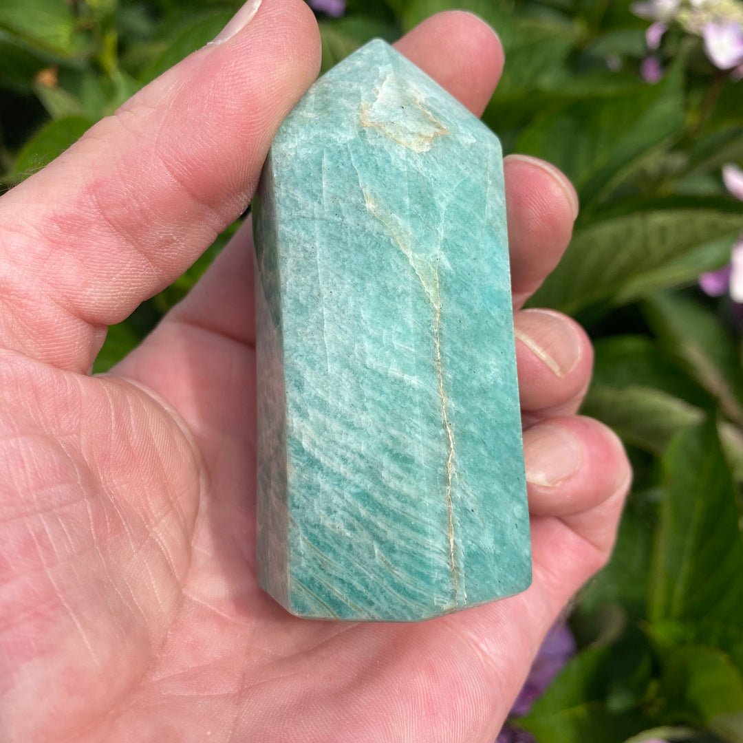 Green Amazonite Crystal Tower – Truth &amp; Calm Communication