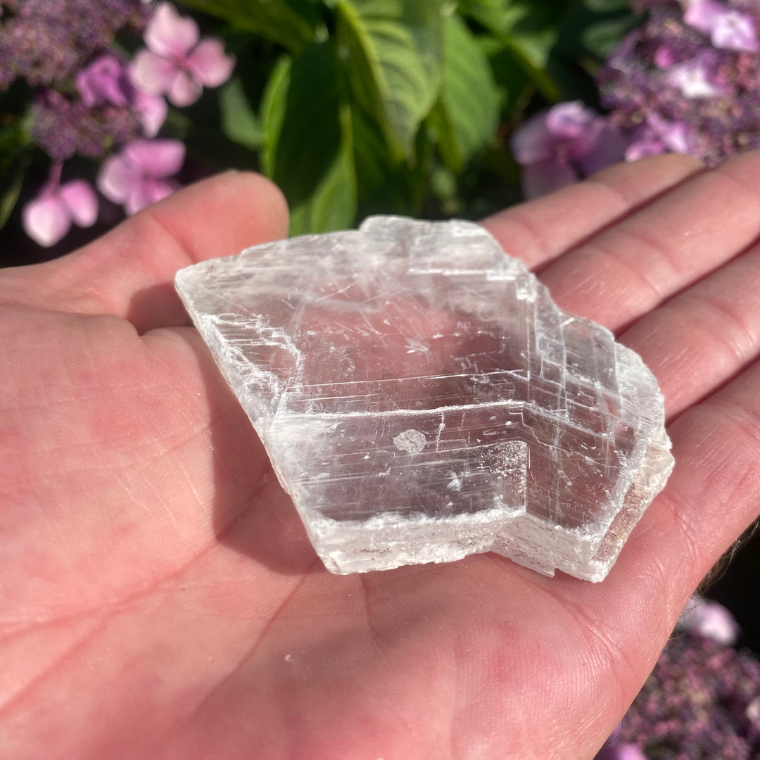 Small Satin Spar Crystal Slab – Cleansing Energy