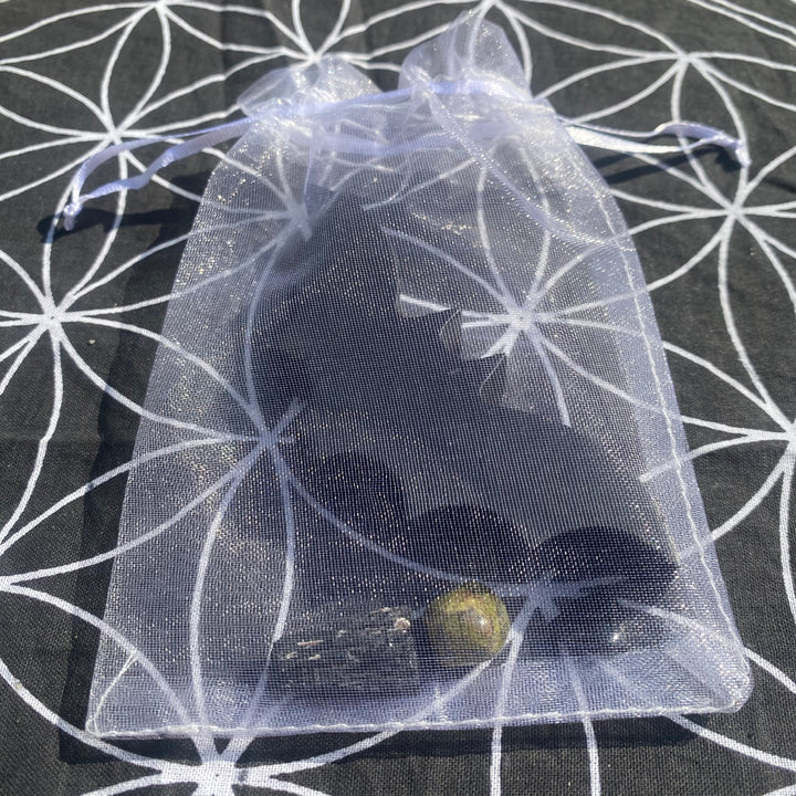 Black Bat &amp; Crystals Organza Gift Bag - Confidence &amp; Courage