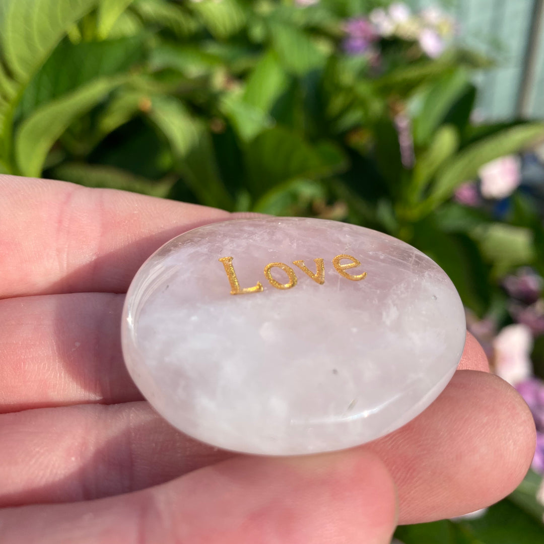 Rose Quartz "LOVE" Smoothstone – Love &amp; Self-Compassion