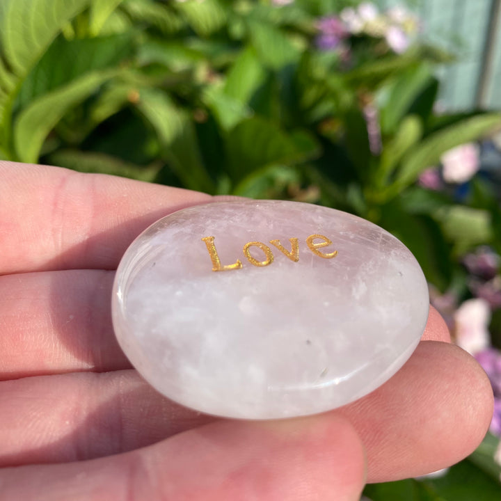 Rose Quartz "LOVE" Smoothstone – Love &amp; Self-Compassion