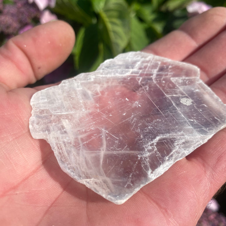 Small Satin Spar Crystal Slab – Cleansing Energy