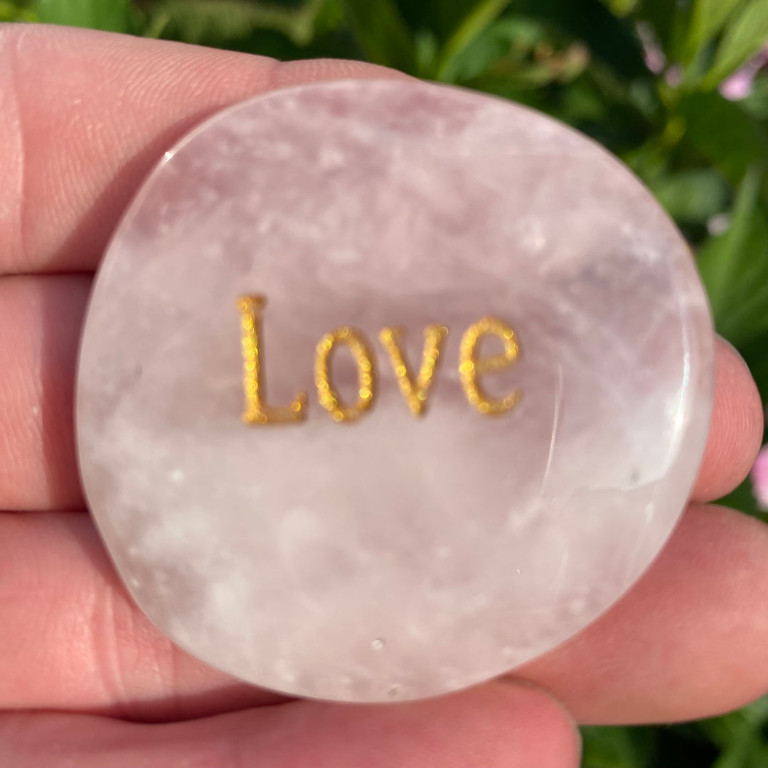 Rose Quartz "LOVE" Smoothstone – Love &amp; Self-Compassion