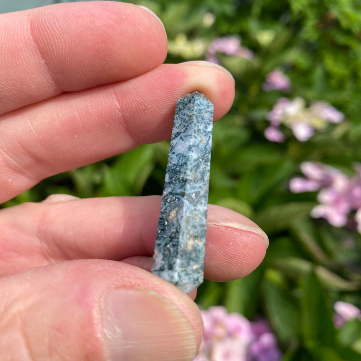 Moss Agate Double Terminated Crystal Point – Growth &amp; Balanced Energy