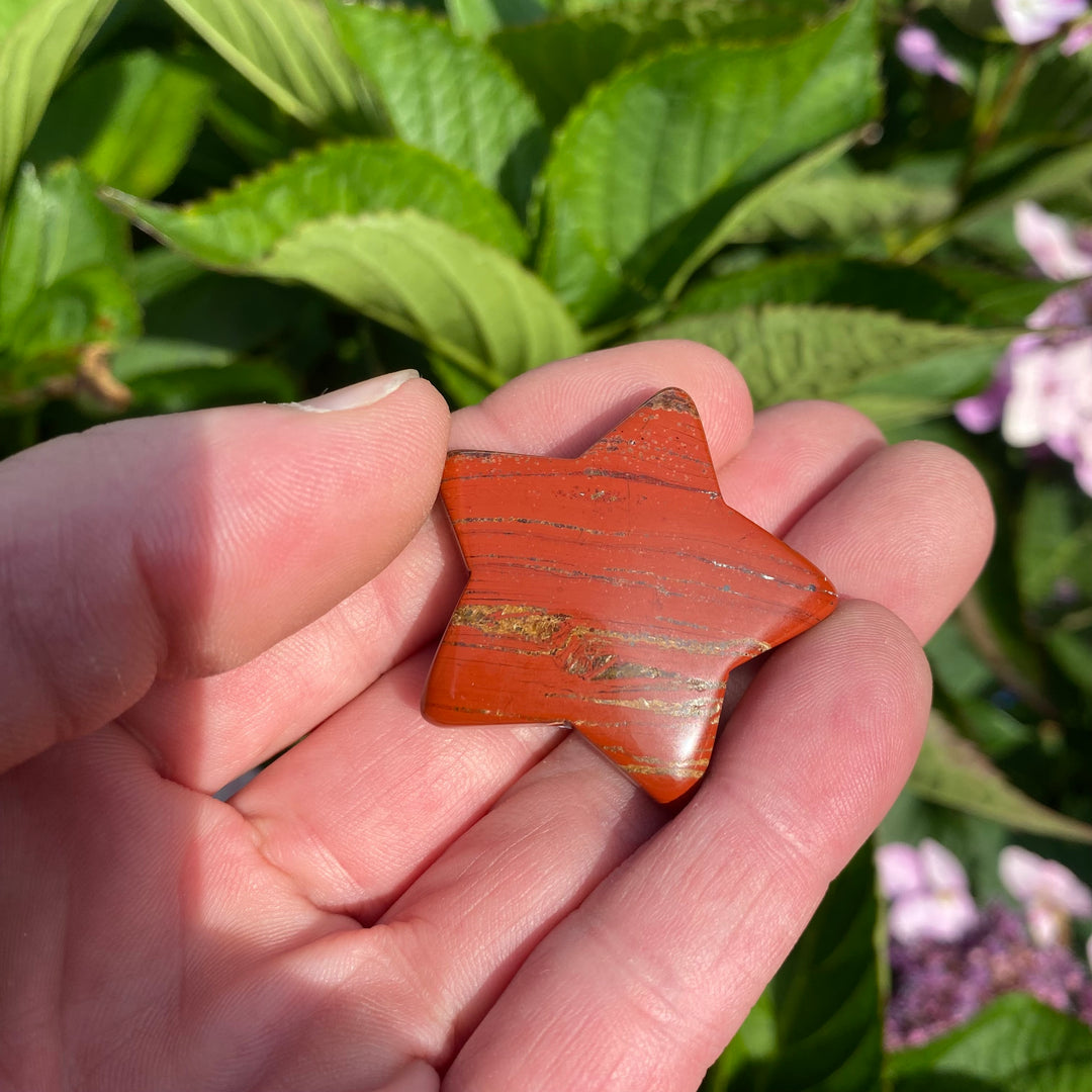 Red Jasper Star Crystal Carving – Grounding &amp; Stability