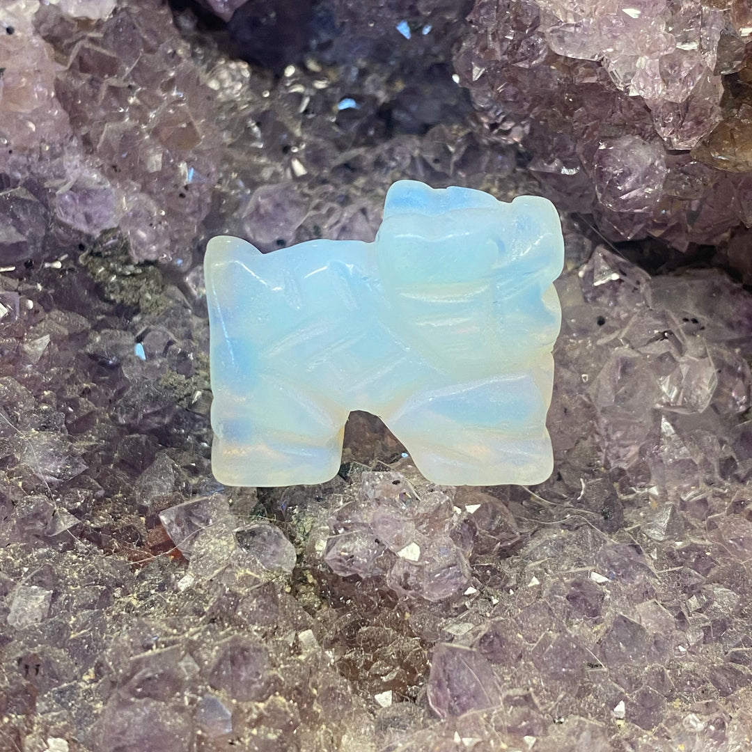 Opalite Dragon Carving — Dreamy Glow &amp; Gentle Mystic Energy